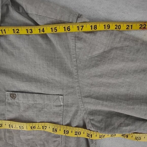 Izod Men's Light Brown, Mocha 100% Cotton Button Down Dress Shirt. Size Medium - Picture 8 of 12